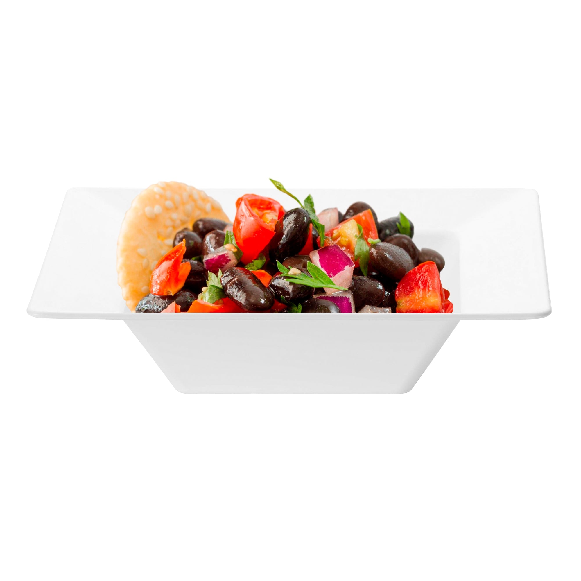 White Square Plastic Dessert Bowls (5 oz.)