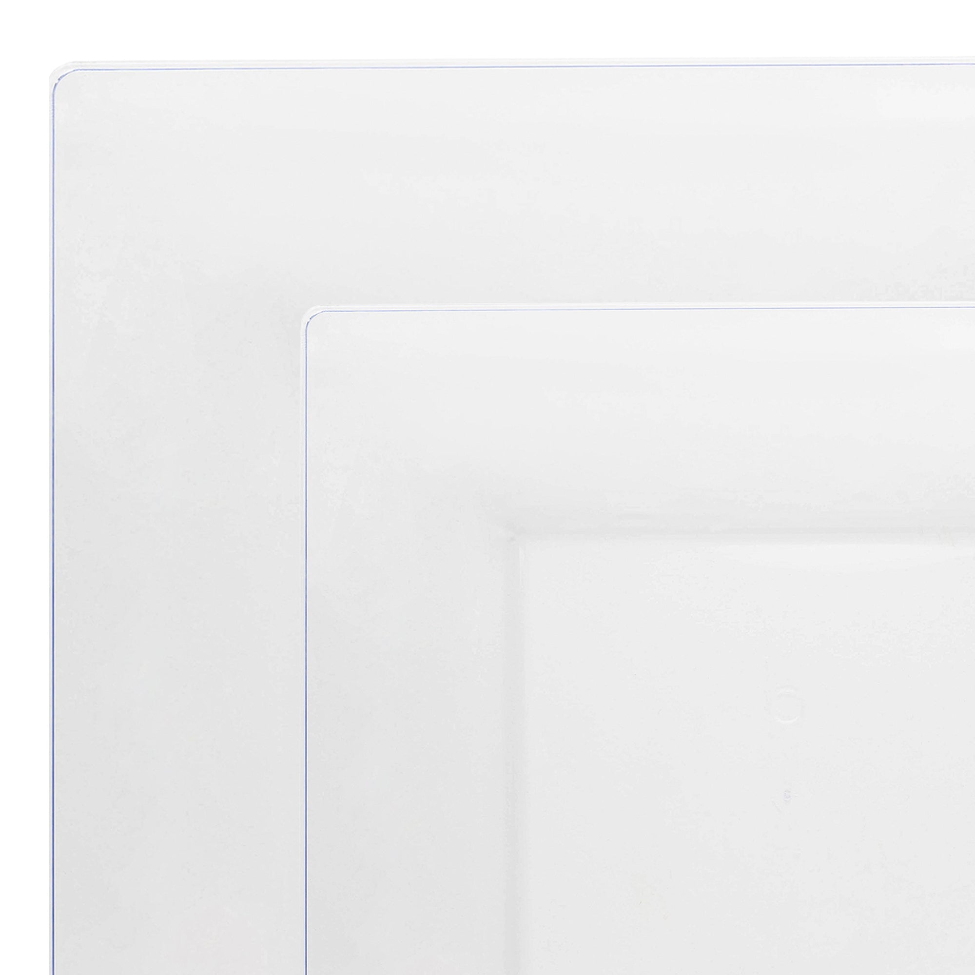 Clear Square Plastic Dinnerware Value Set