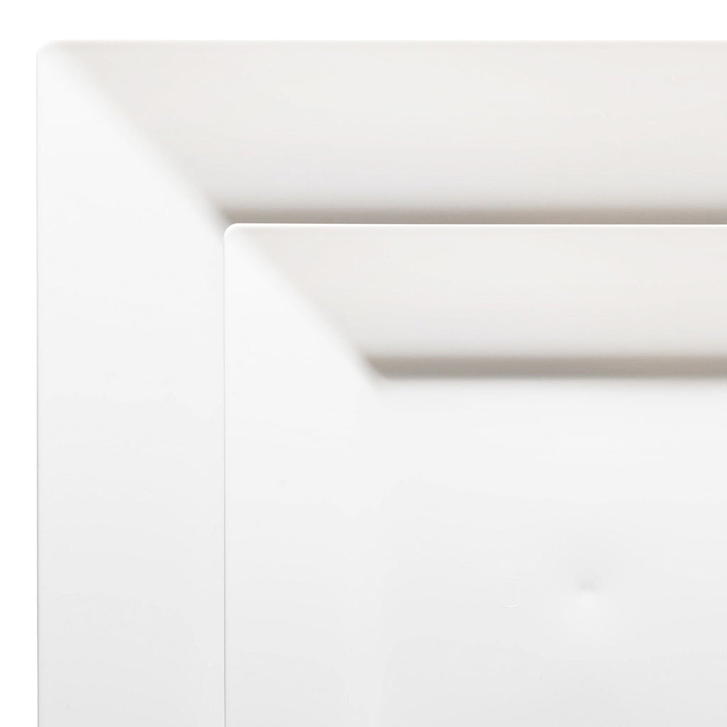 White Square Plastic Plates Dinnerware Value Set