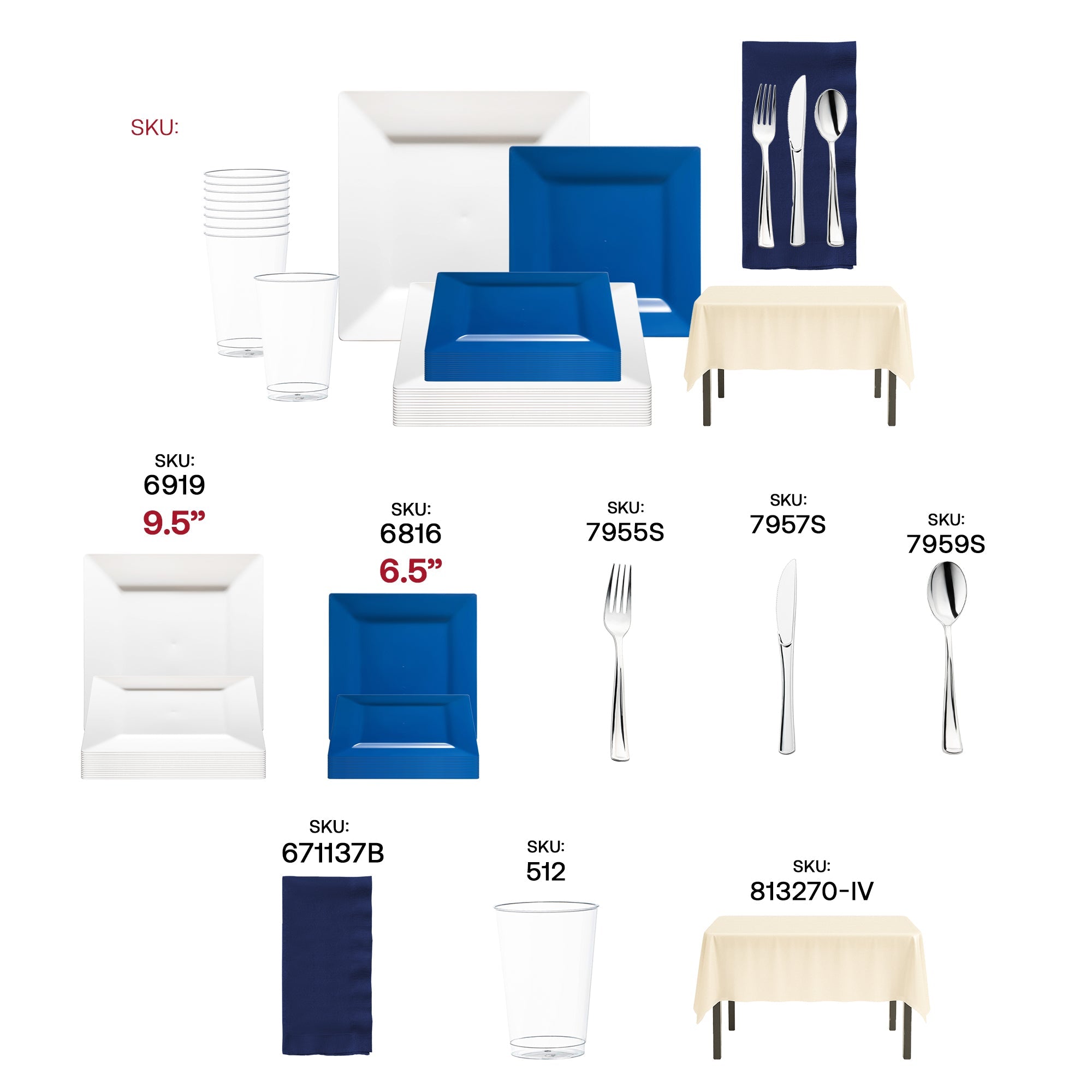 White and Blue NFL / NBA / MLB Set
