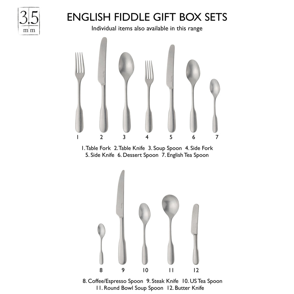 English Fiddle Vintage Dessert Spoon