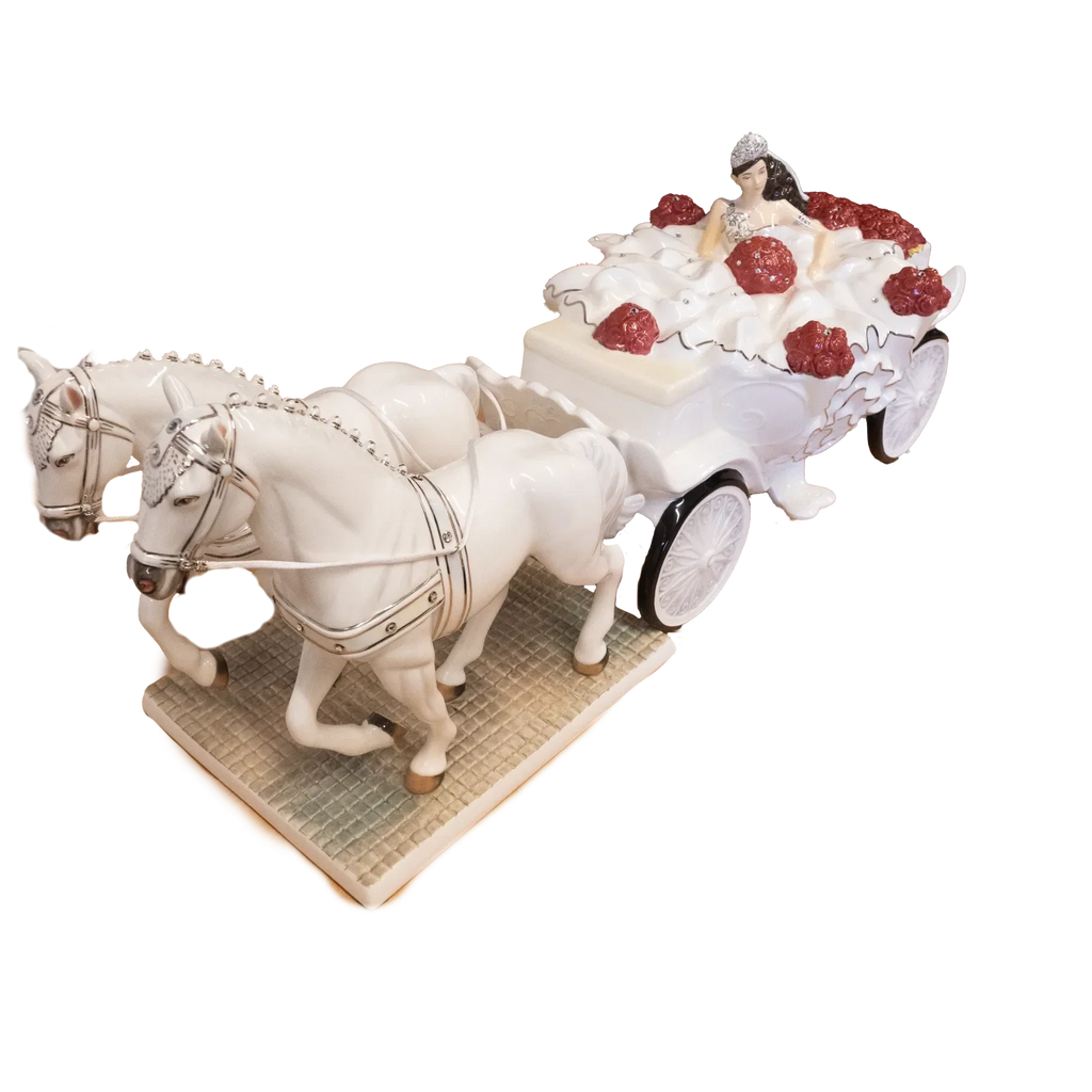 English Ladies Thelma Madine Going to the Chapel Bride & Horse Figurine