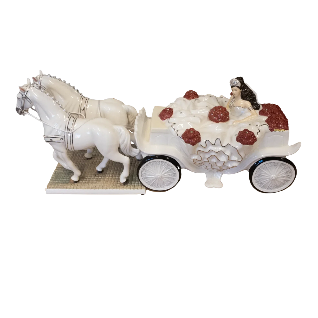 English Ladies Thelma Madine Going to the Chapel Bride & Horse Figurine