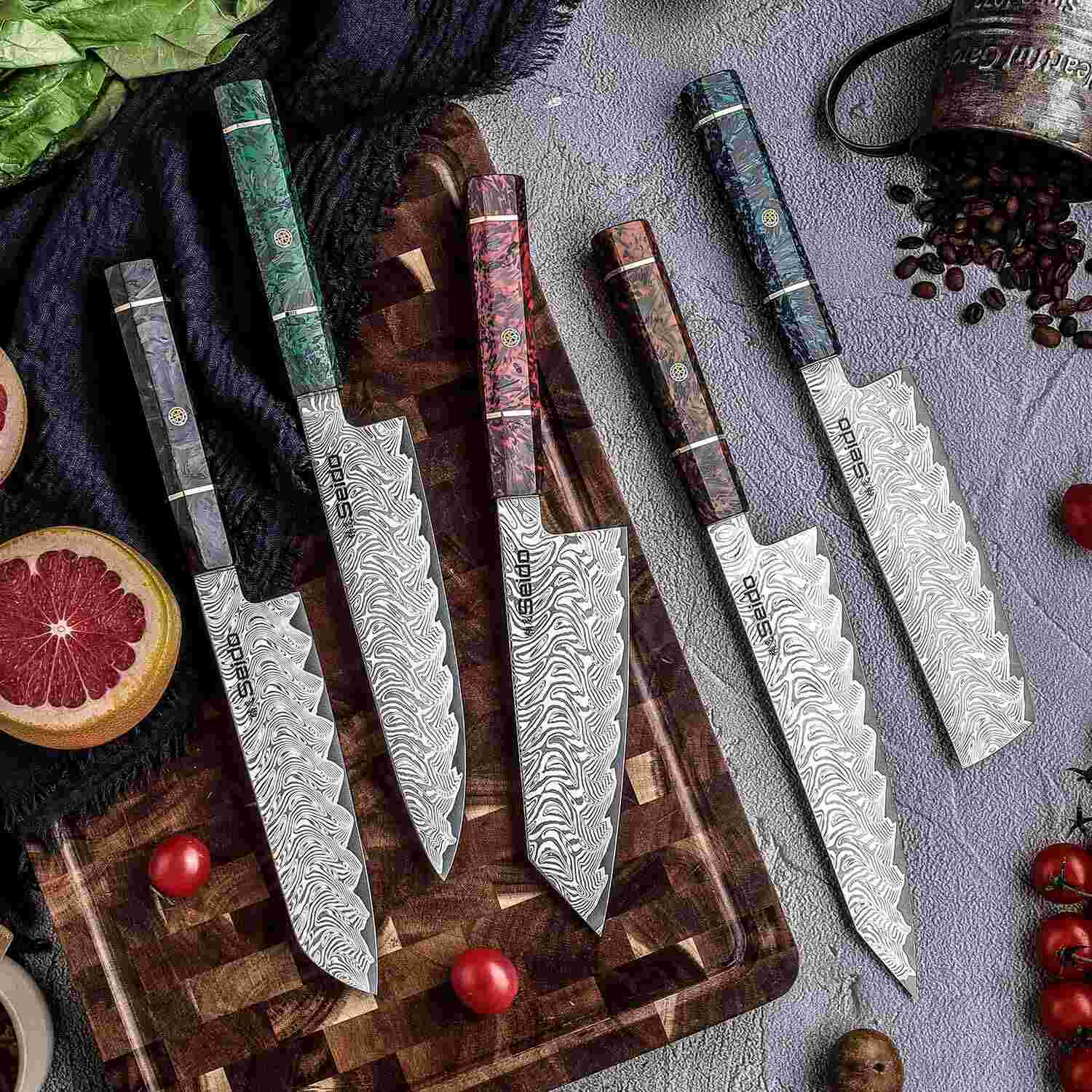 Epokishi 5-Piece AUS-10 Knife Set