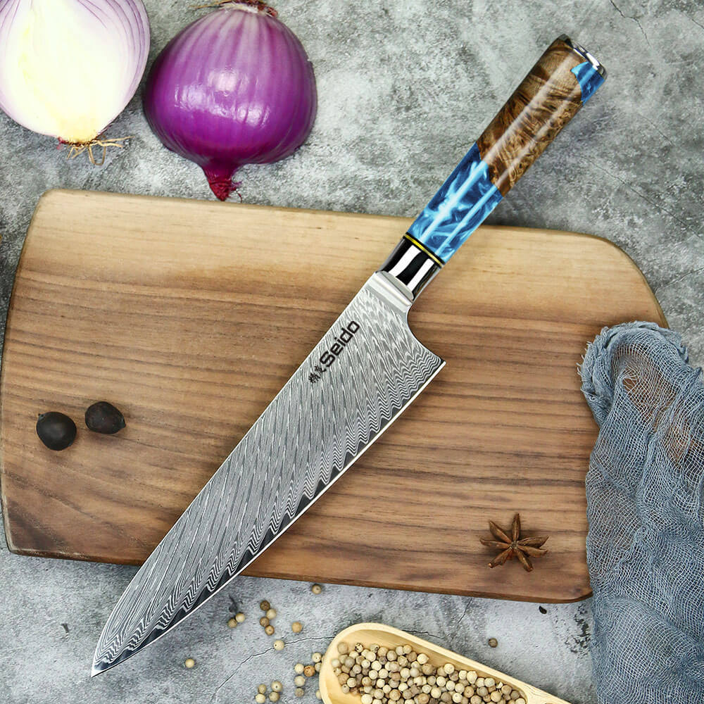 Executive Japanese Damascus Steel Knife Set