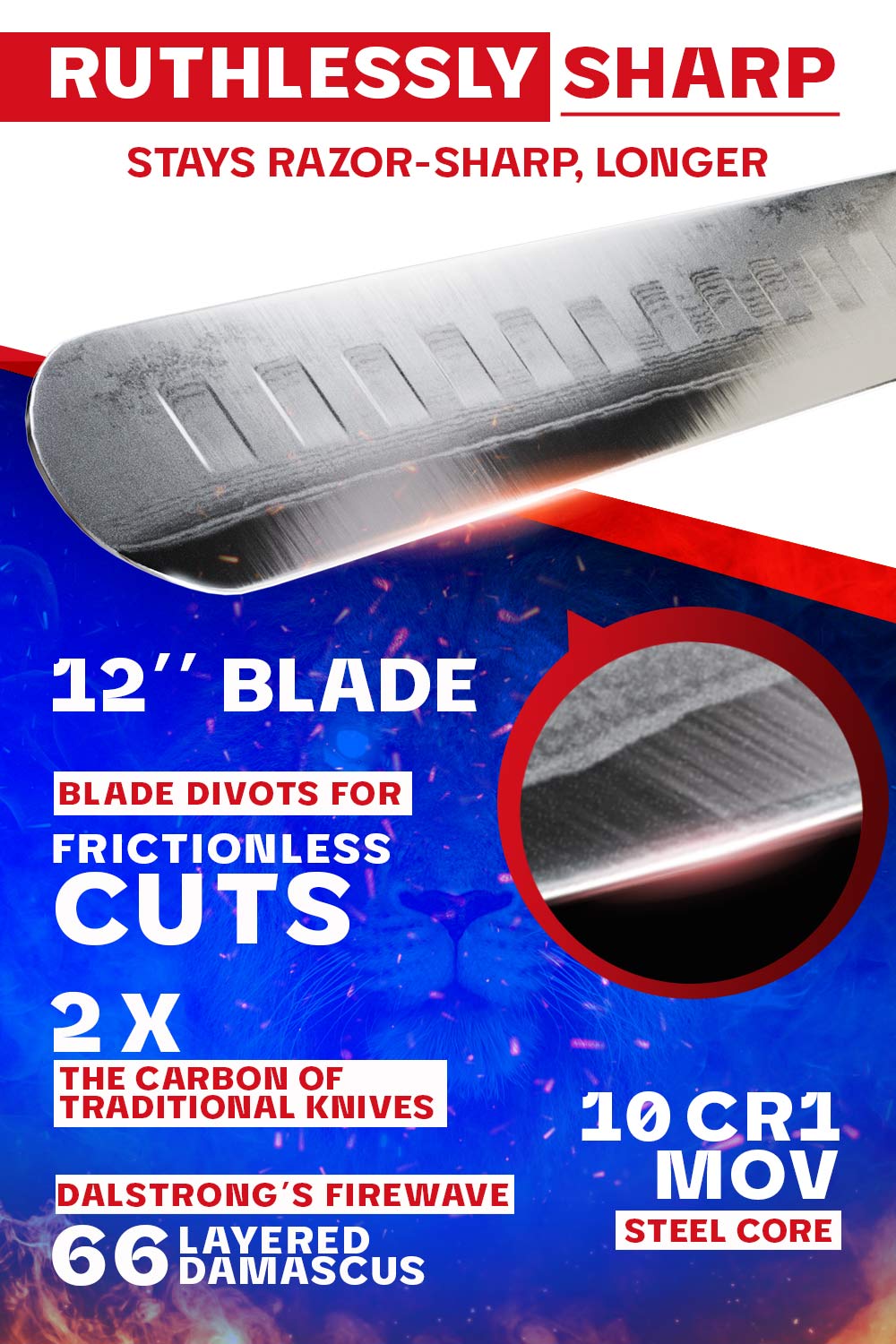 Slicer Knife 12" | Firestorm Alpha Series | Dalstrong ©