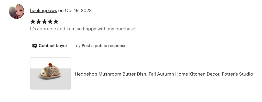 Brown Hedgehog Butter Dish