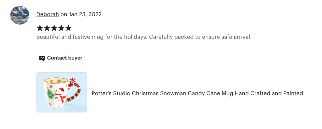 Christmas Snowman Candy Cane Mug