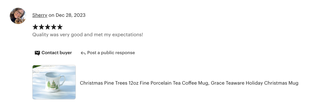 Christmas Pine Trees Fine Porcelain Mug