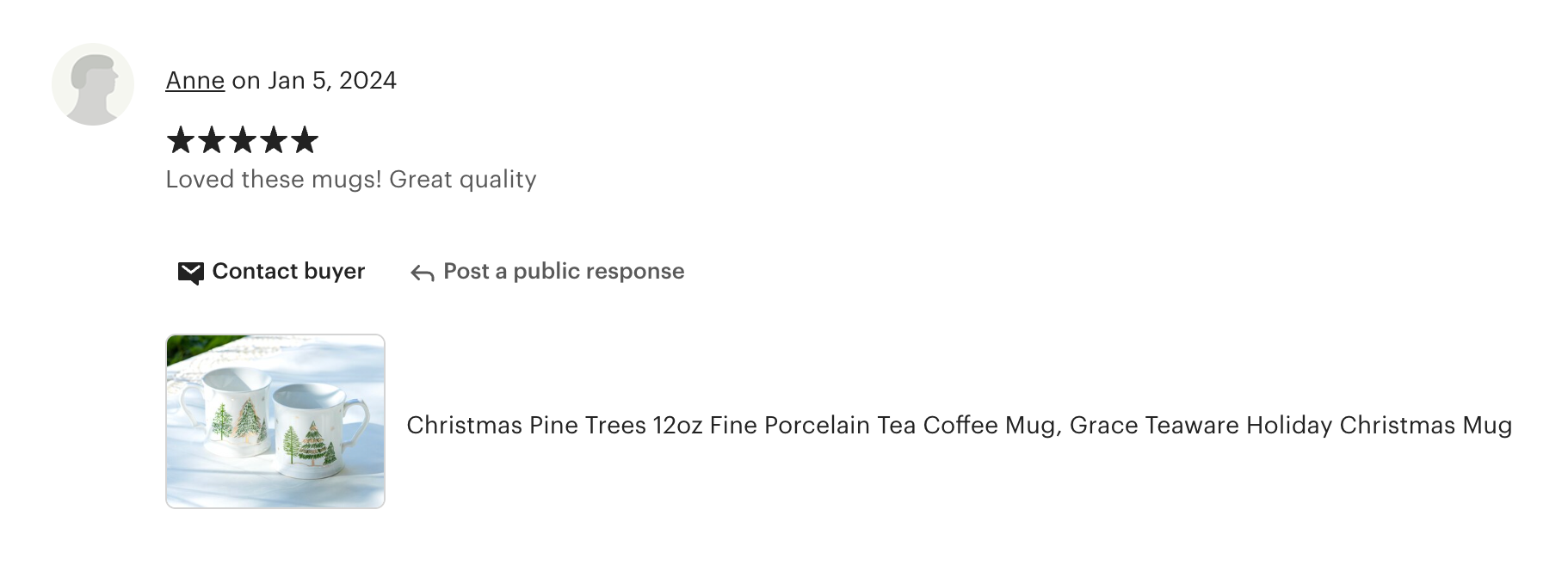 Christmas Pine Trees Fine Porcelain Mug