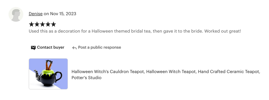 Halloween Witch's Cauldron Teapot