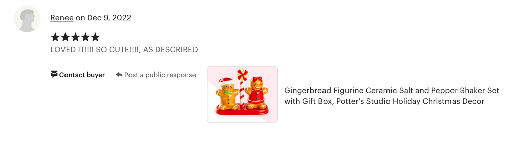Gift Boxed Gingerbread Figurine Salt and Pepper Shaker Set