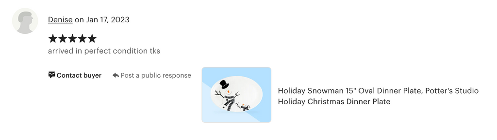 Happy Snowman Oval Serving Platter