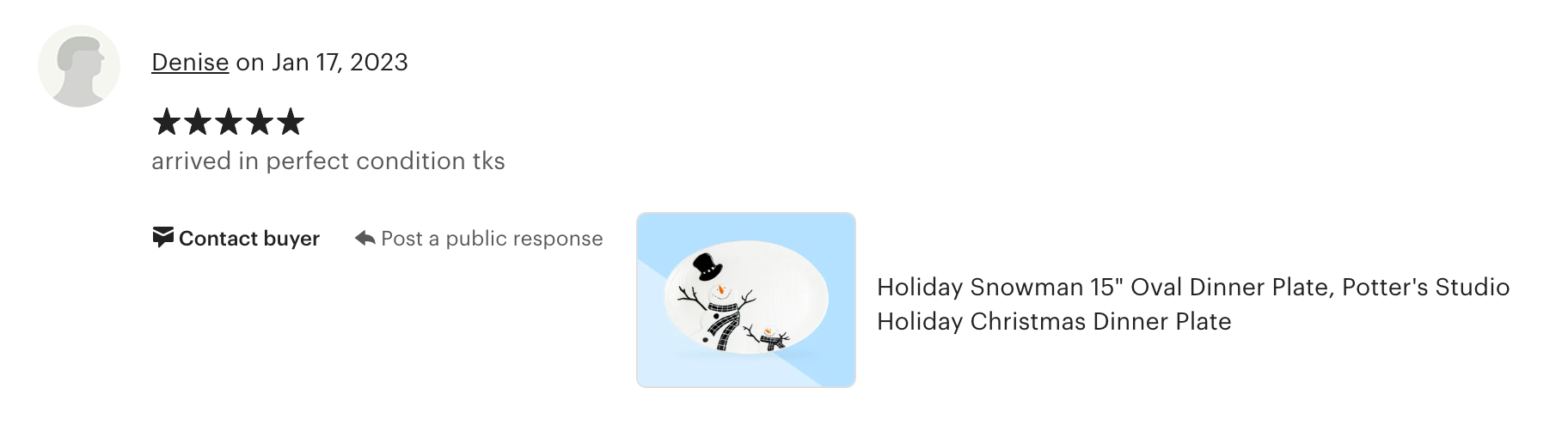 Happy Snowman Oval Serving Platter