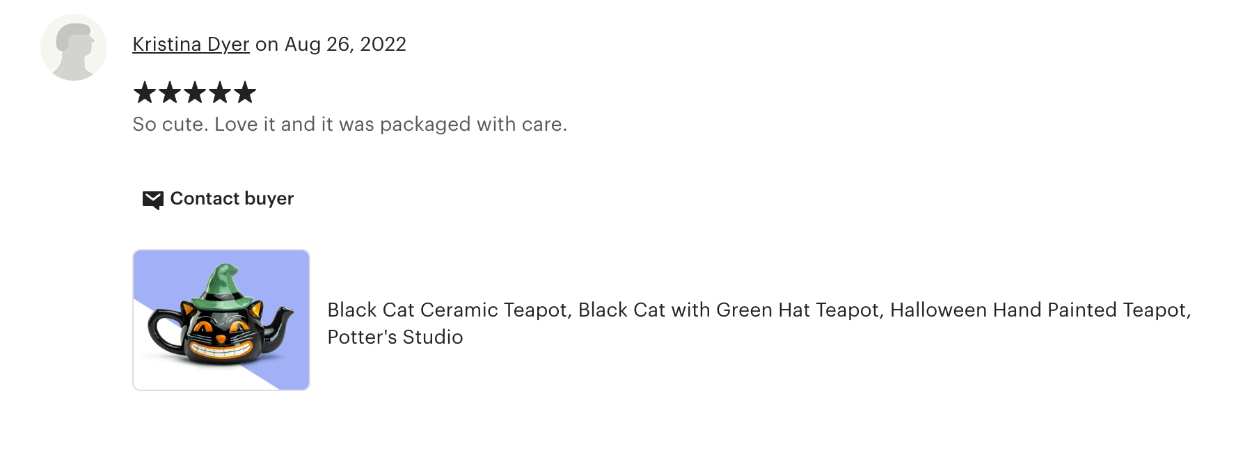 Halloween Black Cat Teapot