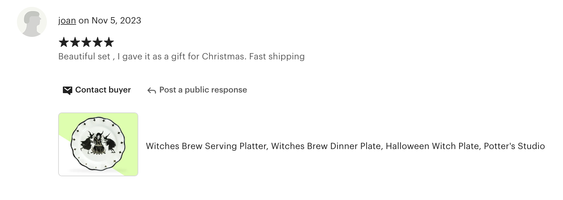 Halloween Witches Brew Serving Platter Dinner Plate