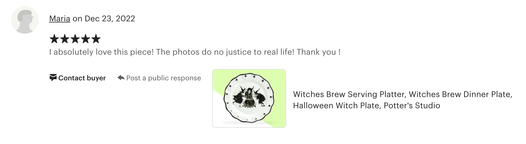 Halloween Witches Brew Serving Platter Dinner Plate