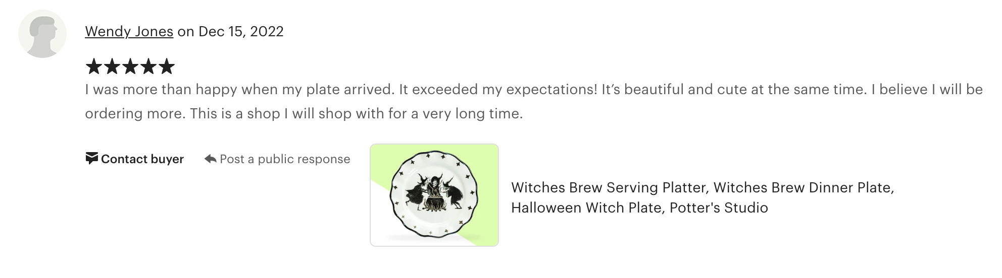 Halloween Witches Brew Serving Platter Dinner Plate