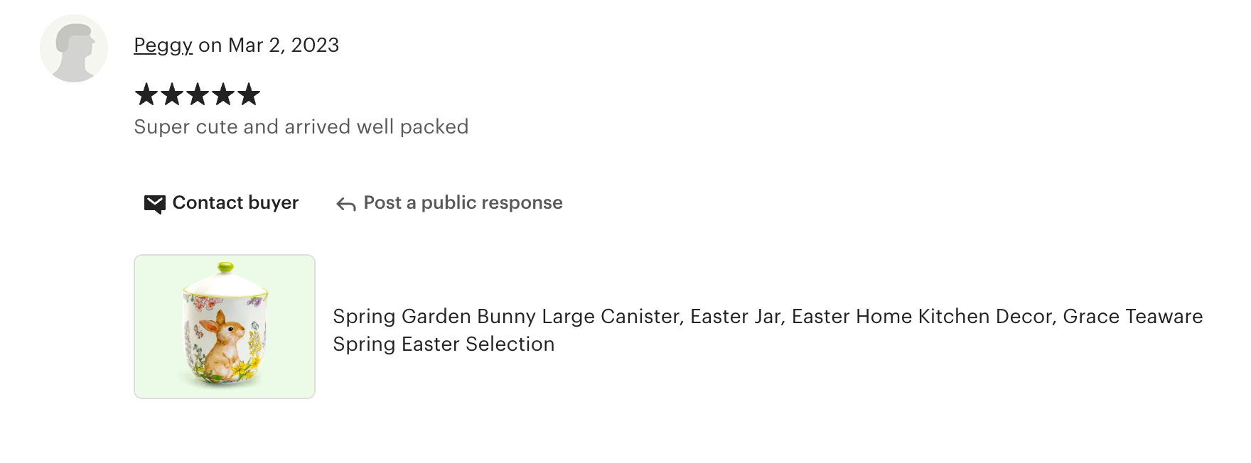 Spring Garden Bunny Canisters