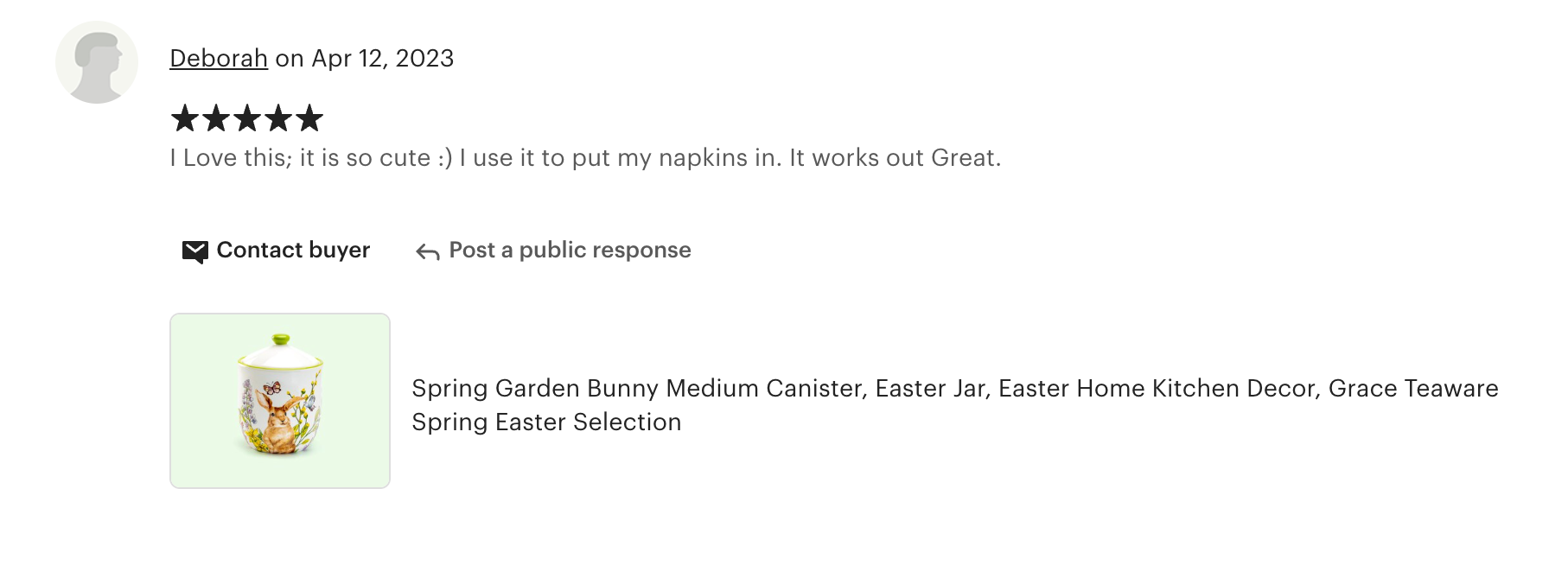 Spring Garden Bunny Canisters