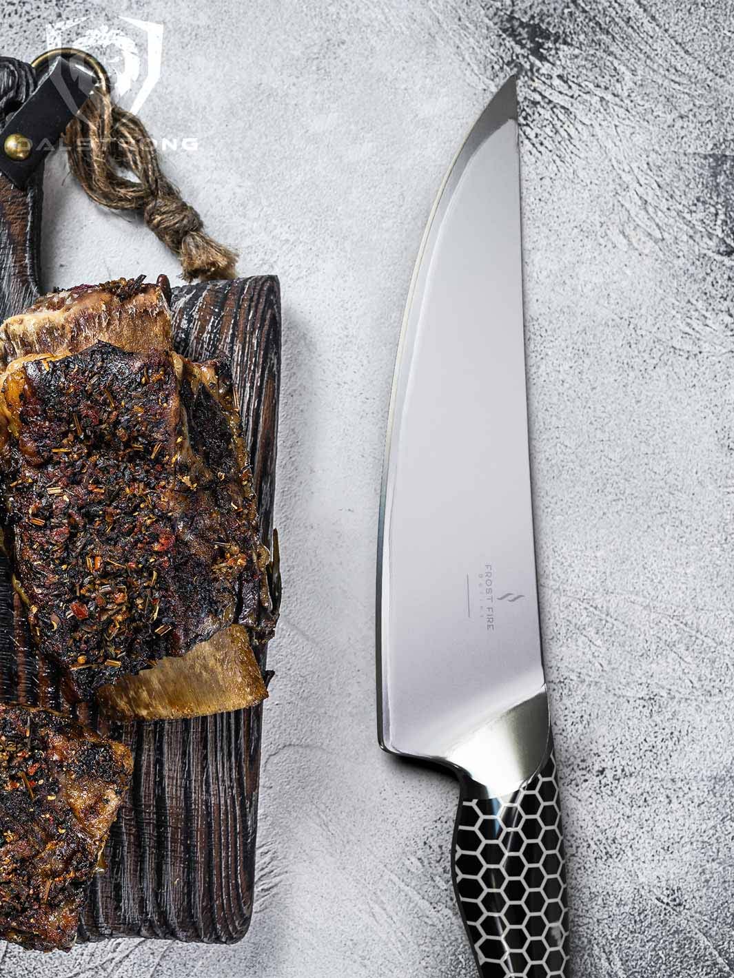 Chef's Knife 8" | Frost Fire Series |  Dark Ice Edition | NSF Certified | Dalstrong ©