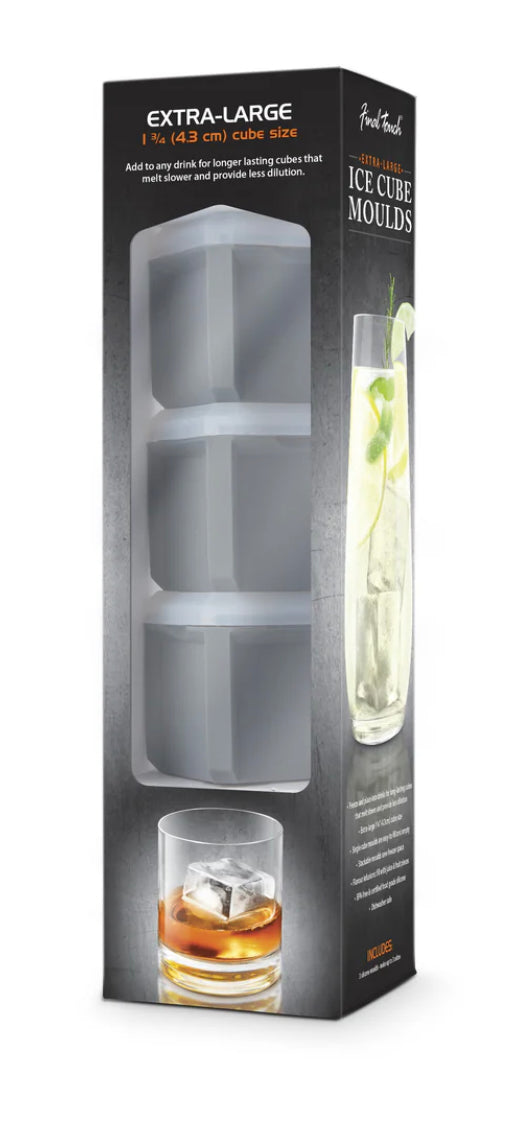 Stackable XL Cube Ice Moulds - Set of 3