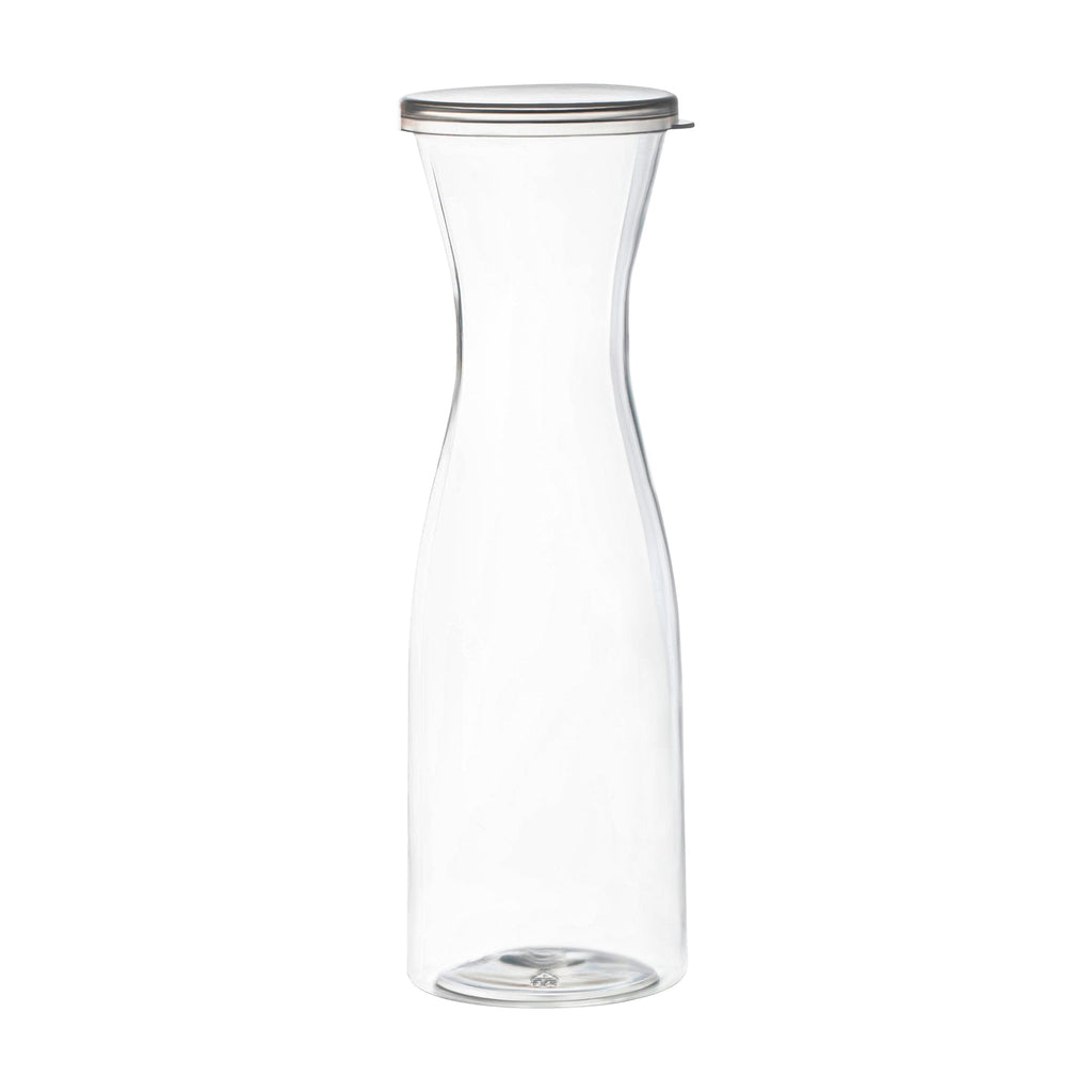 Clear Large Disposable Plastic Wine Carafes with Lids (35 oz. )