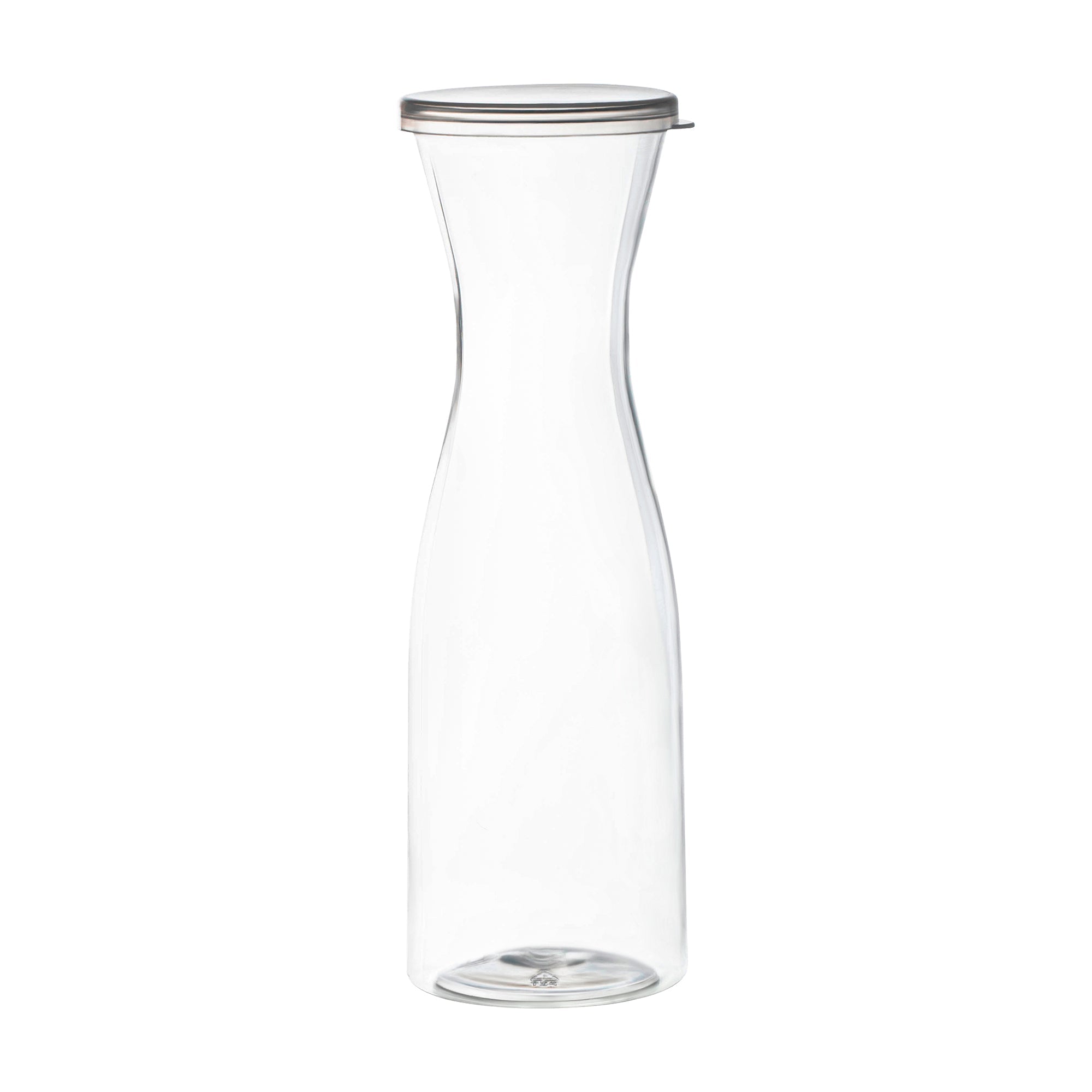 Clear Large Disposable Plastic Wine Carafes with Lids (35 oz. )