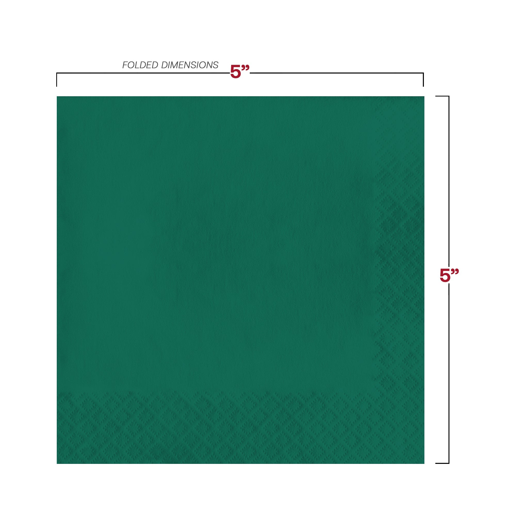 Hunter Green Paper Beverage/Cocktail Napkins