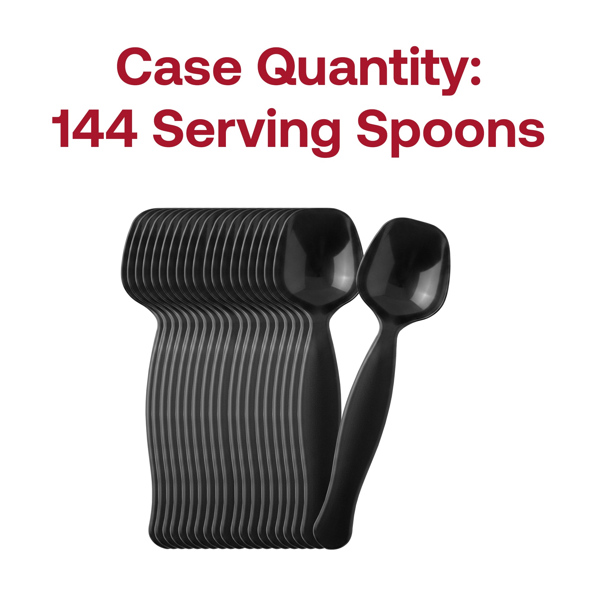 Black Plastic Serving Spoons