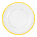 Clear with Gold Rim Round Disposable Plastic Charger Plates (13")