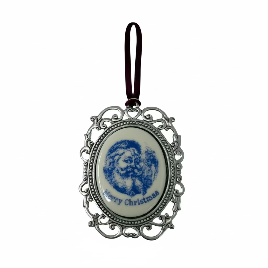Seagull Pewter Merry Christmas Santa Ornament