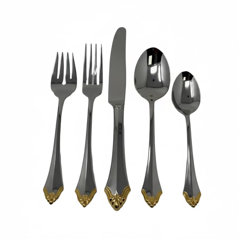 Oneida Stainless Golden Kenwood 5 Piece Place Setting