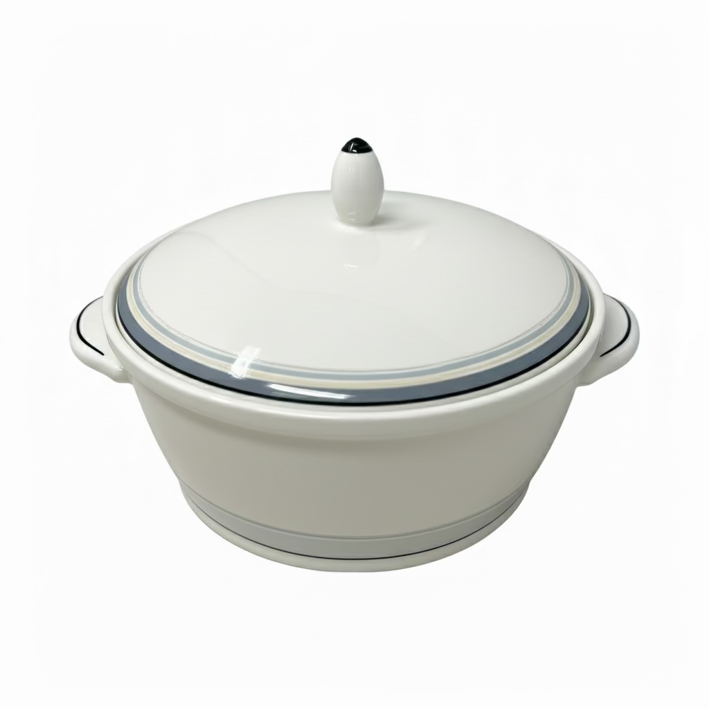 Noritake Ambience Java Graphite Covered Vegetable Bowl with Lid