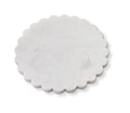 Scalloped Round White Marble Board