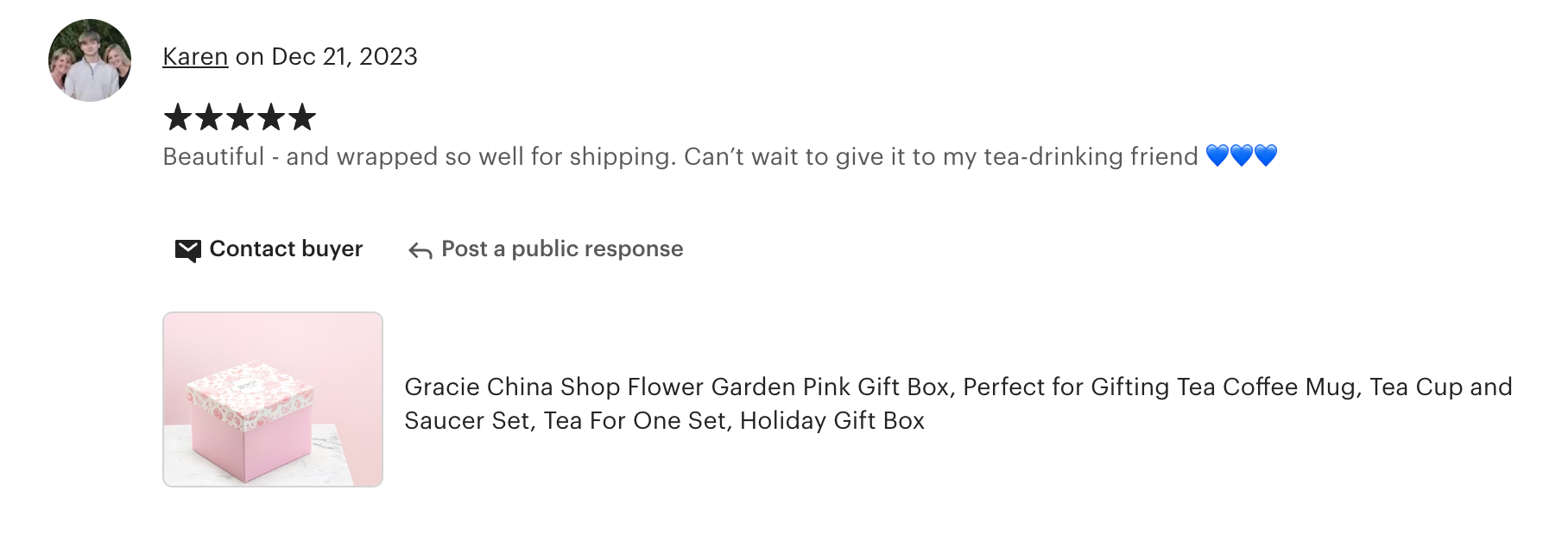 Flower Garden Pink Gift Box