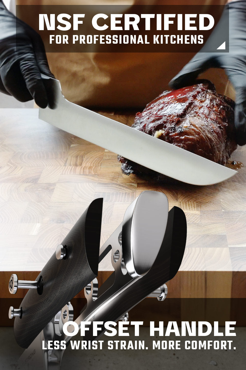 Slicing & Carving Knife 12" | Offset Blade | Gladiator Series | NSF Certified | Dalstrong ©