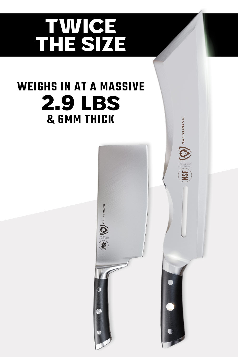 The Gladiator Bundle | 14" Annihilator Meat Cleaver with Stand + 8" Chef's Knife