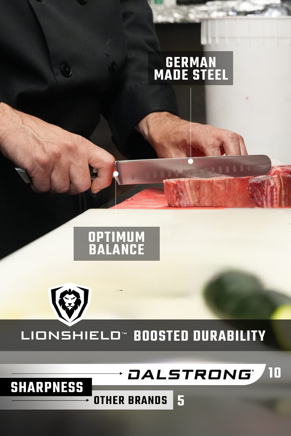 Slicing Carving Knife 8" | Gladiator Series | NSF Certified | Dalstrong ©