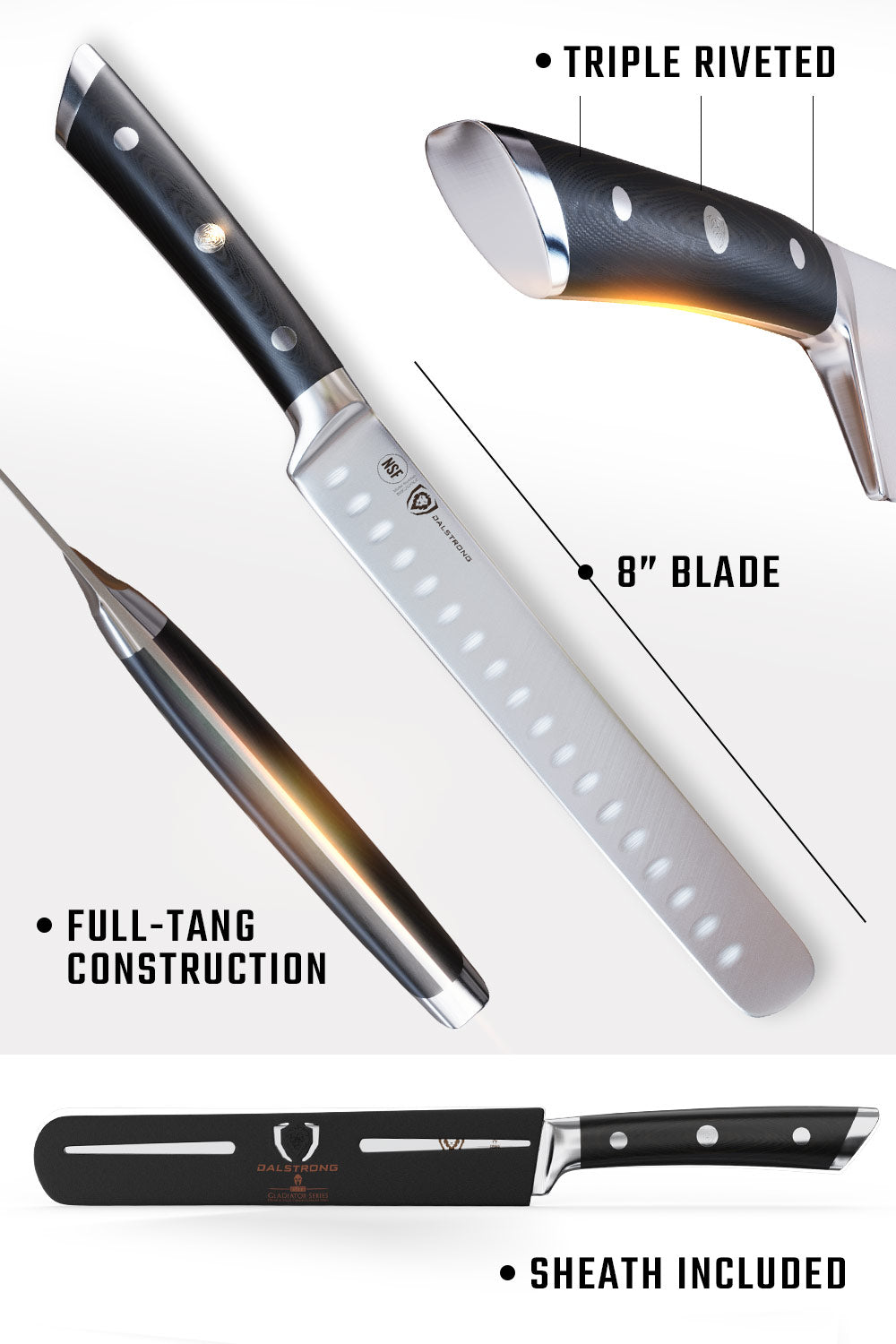 Slicing Carving Knife 8" | Gladiator Series | NSF Certified | Dalstrong ©