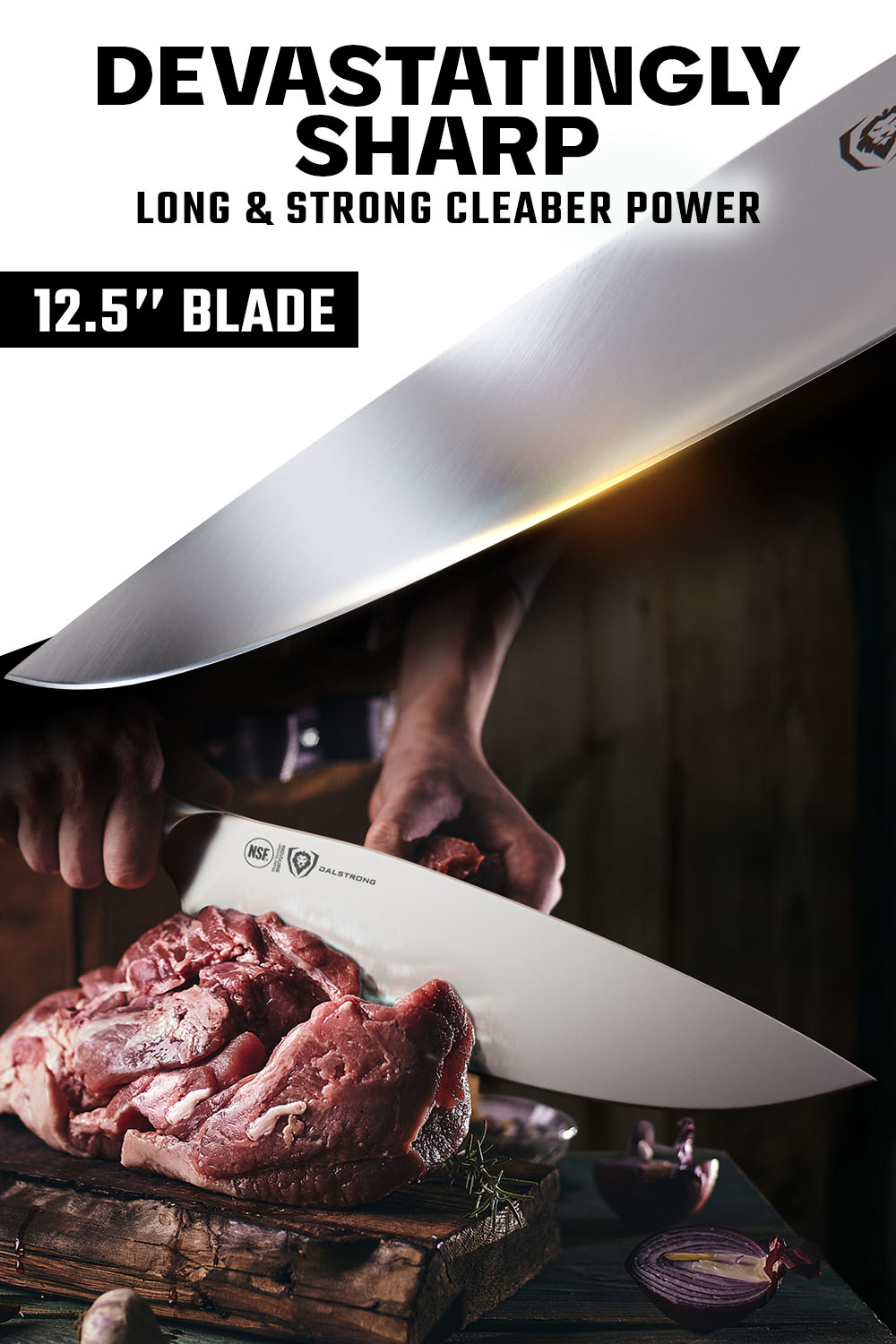 Cleaver & Butcher Knife 12.5" | Devastator | Gladiator Series | NSF Certified | Dalstrong ©