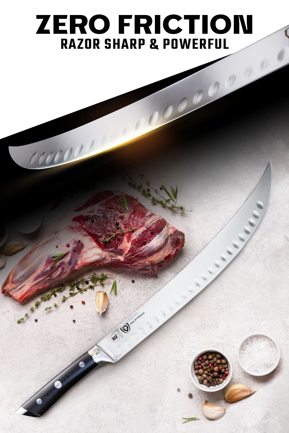 Butcher's Breaking Cimiter Knife 12" | Gladiator Series | NSF Certified | Dalstrong ©