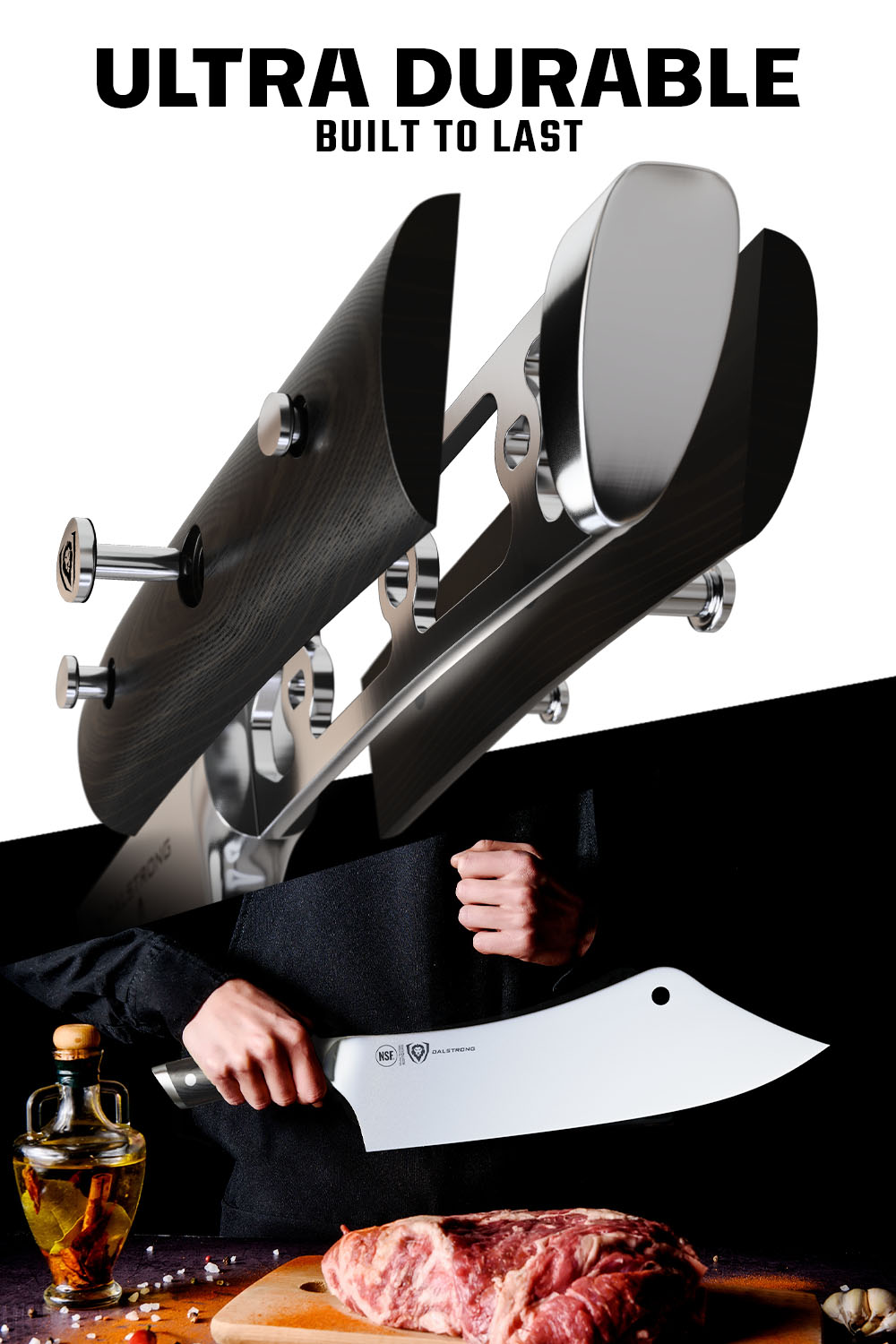 Chef's Knife & Cleaver Hybrid 12" | Crixus | Gladiator Series | NSF Certified | Dalstrong ©