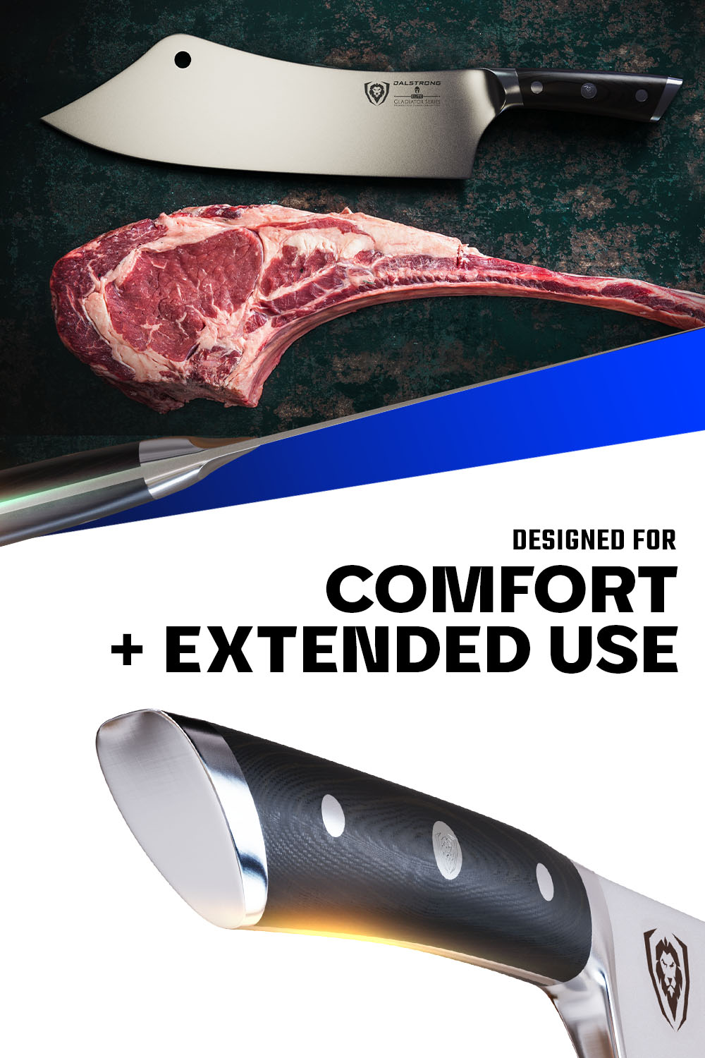 Chef's Knife & Cleaver Hybrid 12" | Crixus | Gladiator Series | NSF Certified | Dalstrong ©
