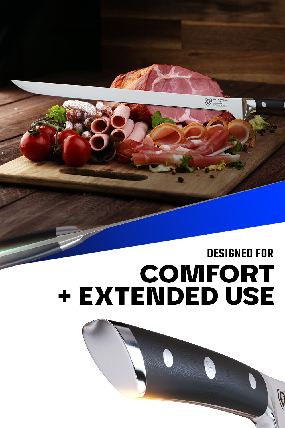 Spanish Style Meat & Ham Slicer 12" | Gladiator Series | NSF Certified | Dalstrong ©