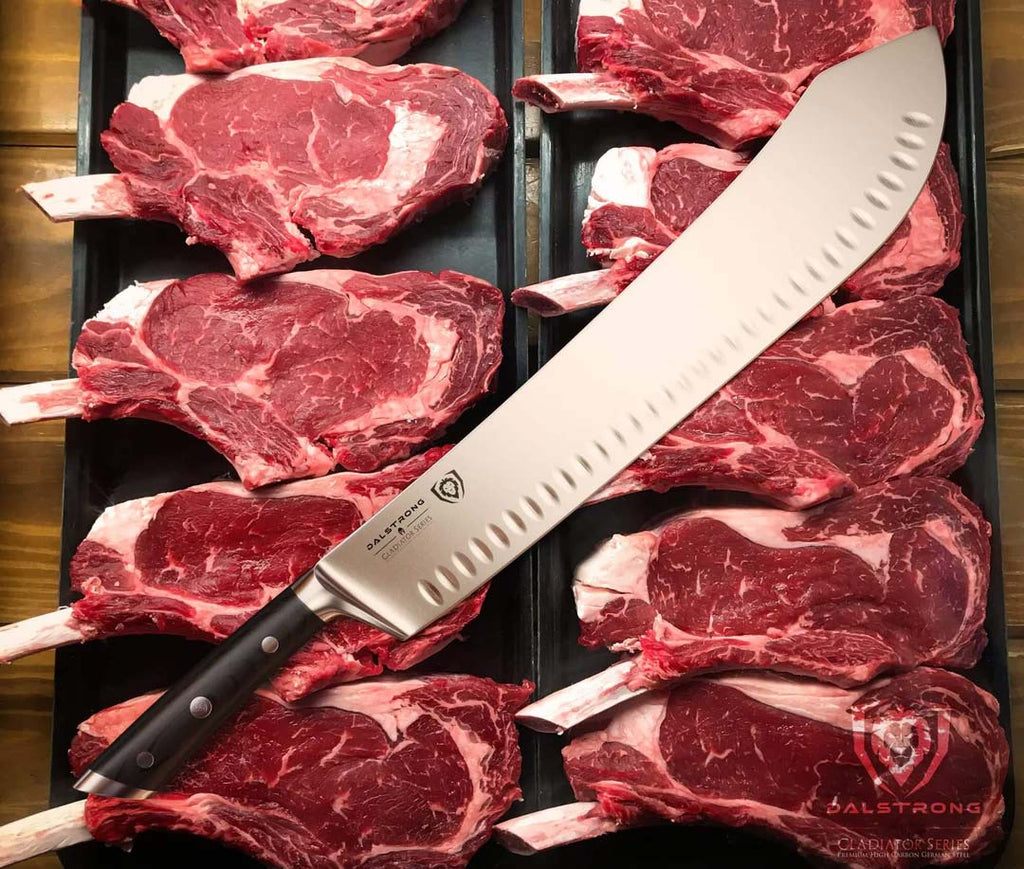 Extra-Long Bull Nose Butcher Knife 14" | Gladiator Series | NSF Certified | Dalstrong ©