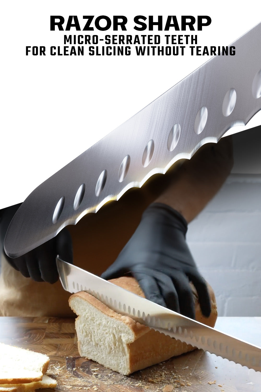 Extra-Long Serrated Slicer 14" | Gladiator Series | NSF Certified | Dalstrong ©