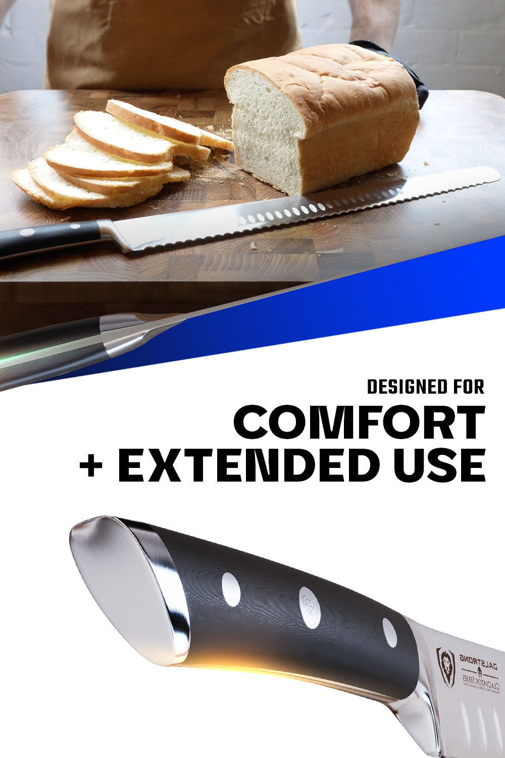Extra-Long Serrated Slicer 14" | Gladiator Series | NSF Certified | Dalstrong ©