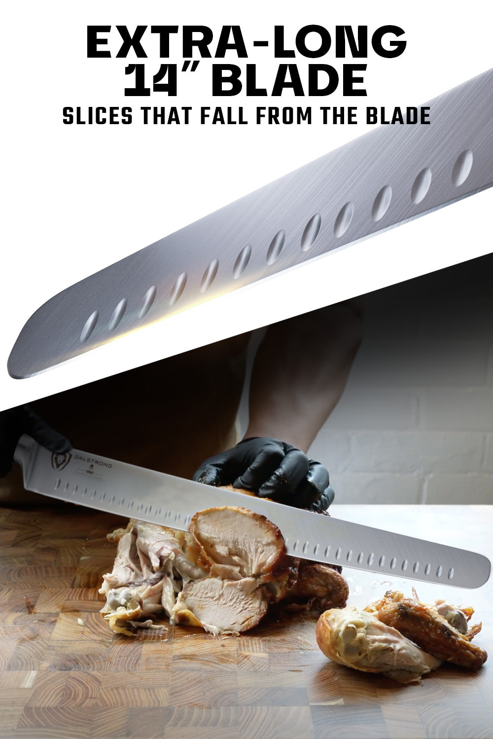 Slicing & Carving Knife 14" Extra-Long | Gladiator Series | NSF Certified | Dalstrong ©