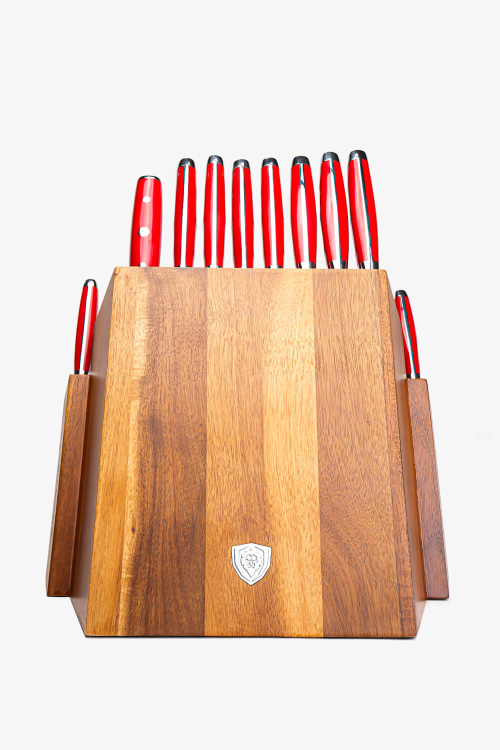 18-piece Colossal Knife Set with Block | Red Handles | Gladiator Series | Knives NSF Certified | Dalstrong ©